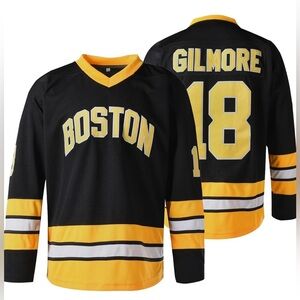 Men’s Boston Bruins Black NHL Hockey Jersey Custom From HAPPY GILMORE The Movie!